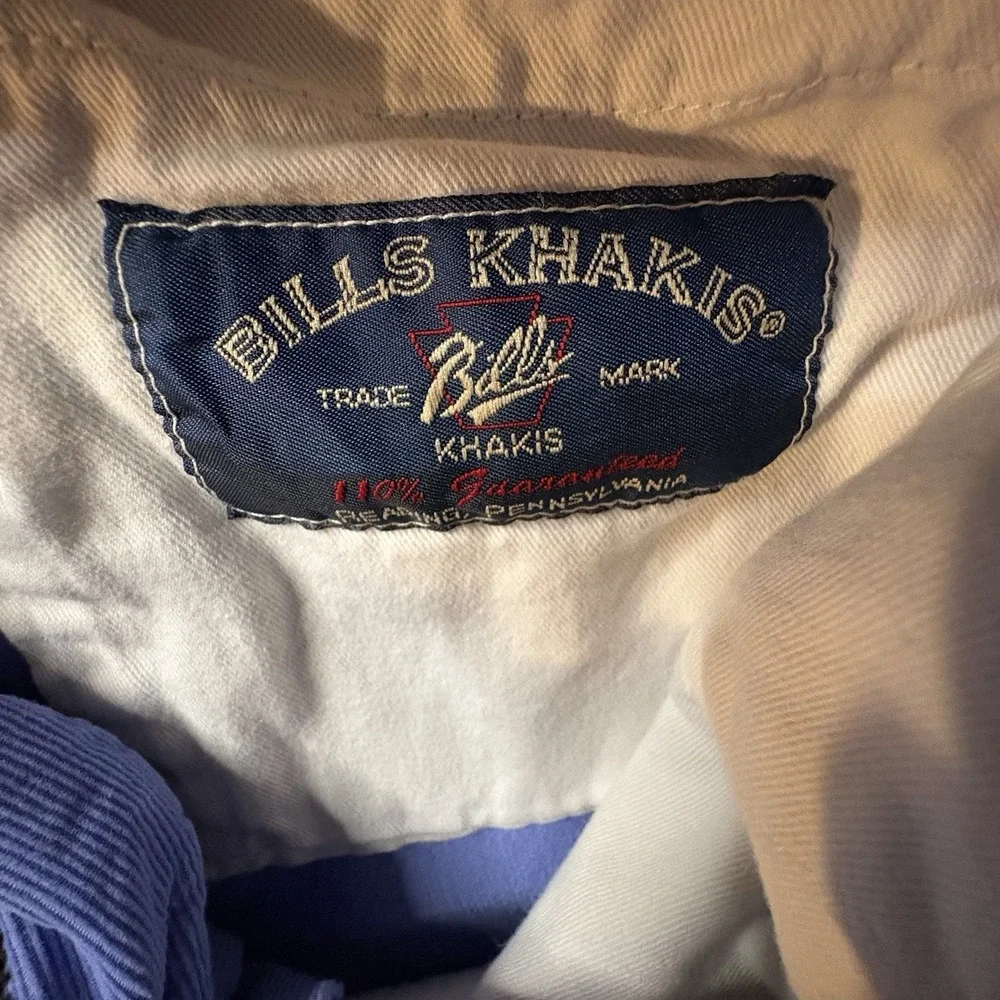 VTG Bills Khakis Men's 35 (34.5x10.5) Blue Corduroy Shorts USA Preppy SEE DESC